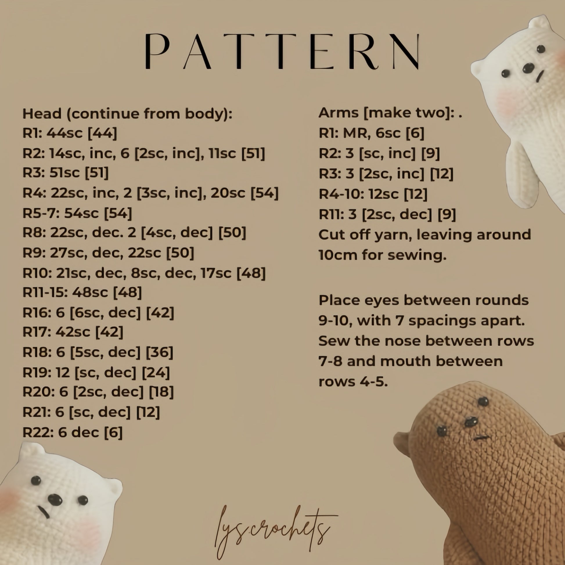 We Bare Bear Pattern [FREE]