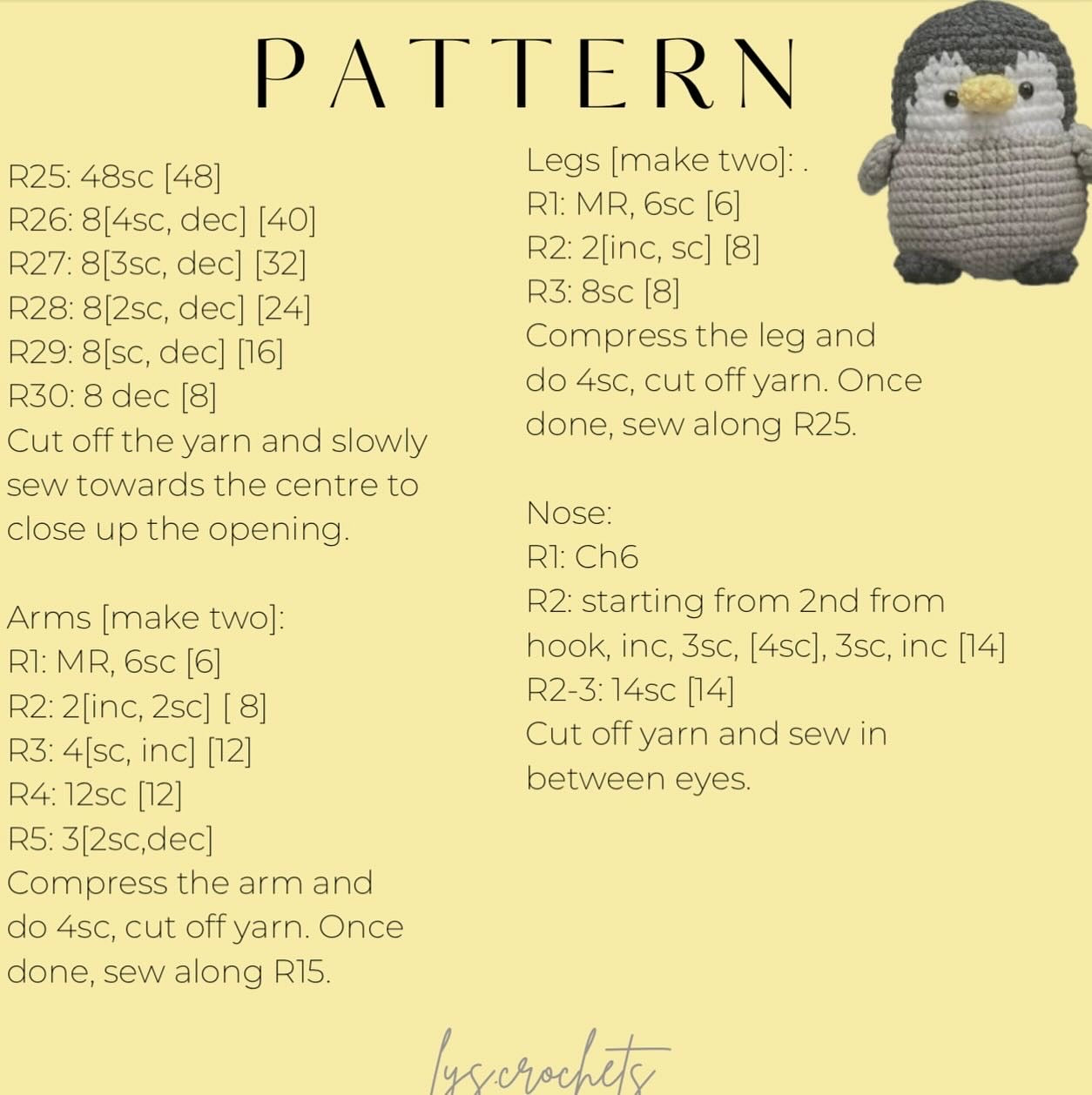 Little Penguin Pattern [FREE]