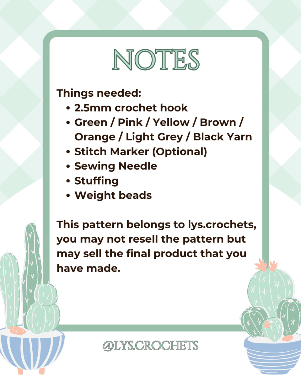 Jelly Cat Cactus Pattern