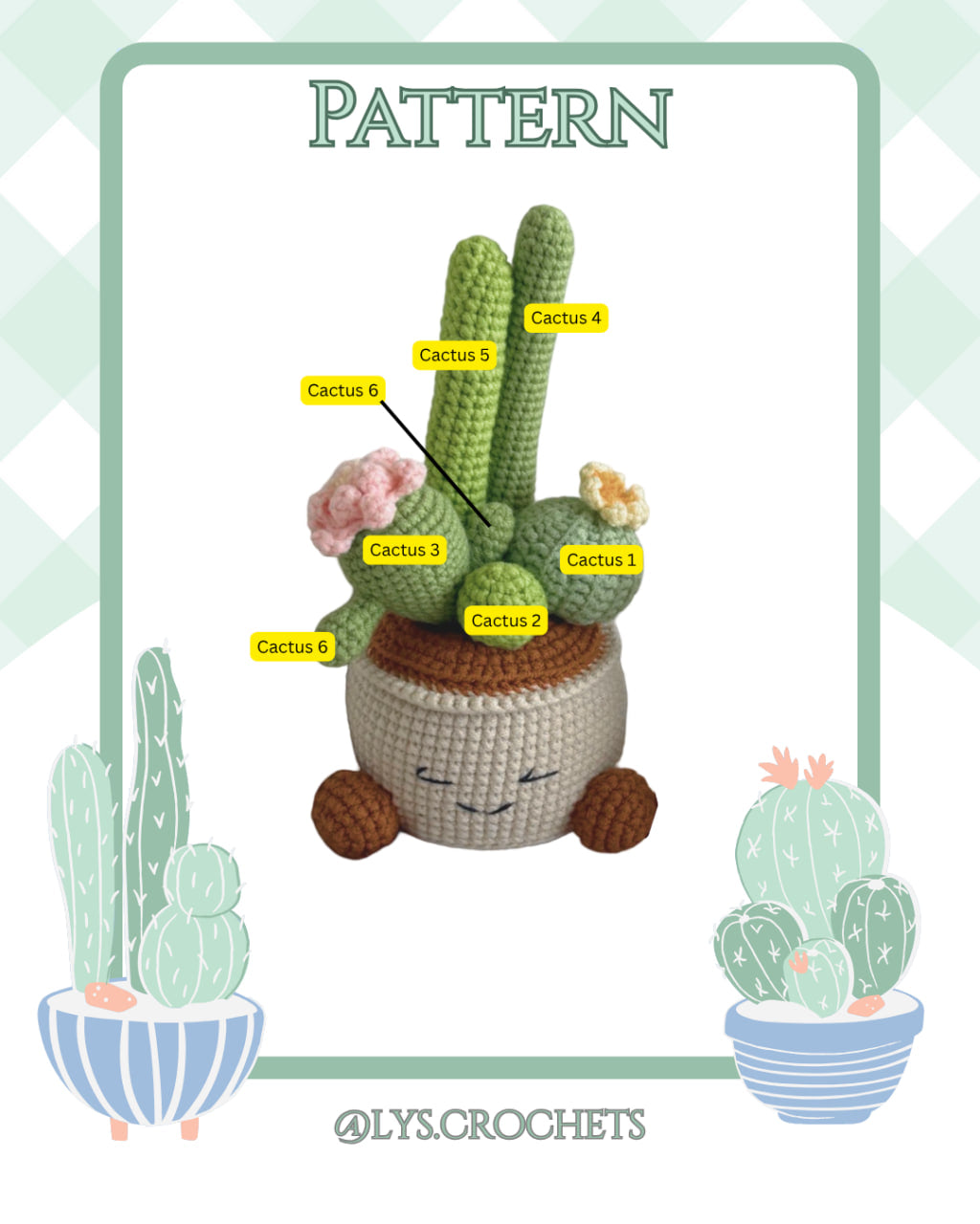 Jelly Cat Cactus Pattern